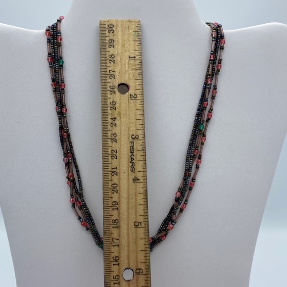 Premier Designs Allegro Seed Bead Multi Strand Boho Chic Necklace - Picture 9 of 10